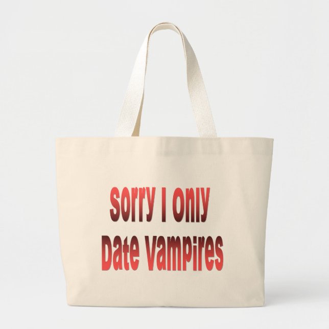 Bolsa Tote Grande Eu dato somente vampiros (Frente)