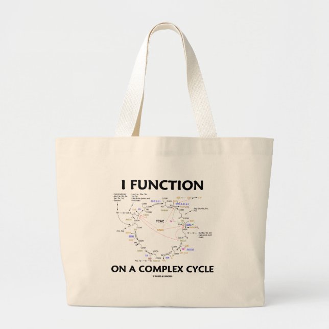 Bolsa Tote Grande Eu funciono em um ciclo complexo (o humor do ciclo (Frente)