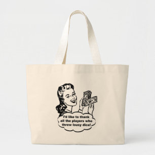 Bolsa Tote Grande Eu gostaria de agradecer