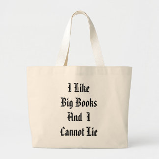 Bolsa Tote Grande Eu gosto de livros grandes