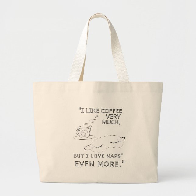 BOLSA TOTE GRANDE EU GOSTO MUITO DE CAFÉ (Frente)