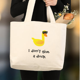 Bolsa Tote Grande Eu não dou risada de humor de pato