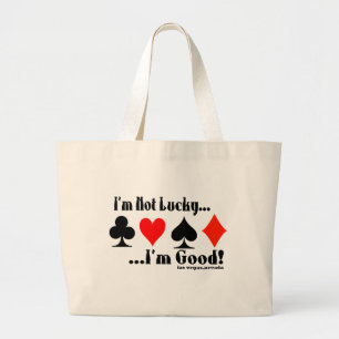 Bolsa Tote Grande Eu não sou afortunado, mim sou bom! Las Vegas