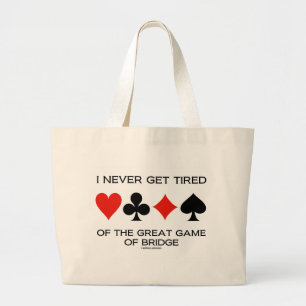 Bolsa Tote Grande Eu nunca obtenho cansado do grande jogo da ponte