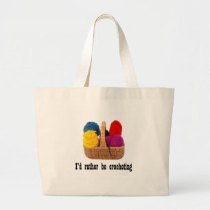 Bolsa Tote Grande Eu preferencialmente crocheting o saco