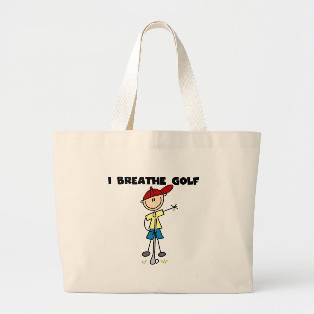 Bolsa Tote Grande Eu Respiro Golfe (Frente)