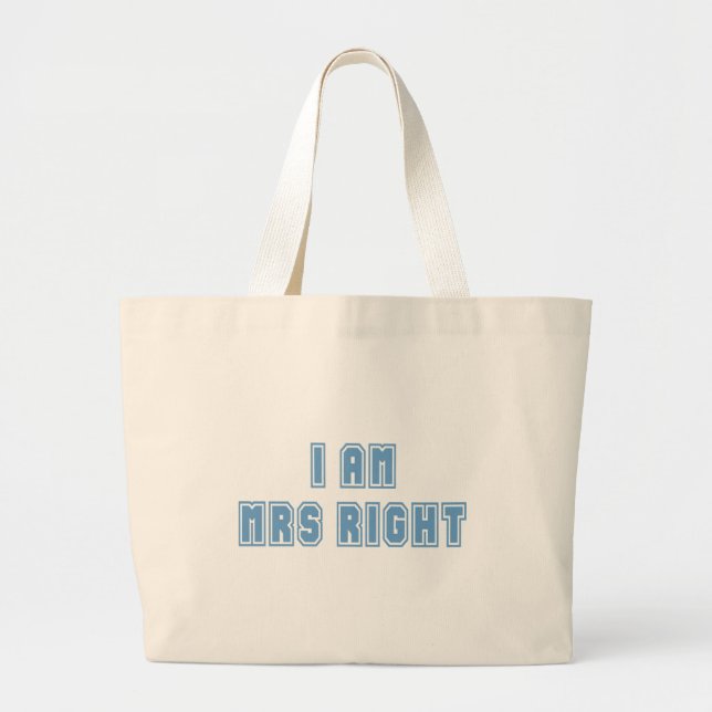 Bolsa Tote Grande Eu sou a Sra. Certo (Frente)