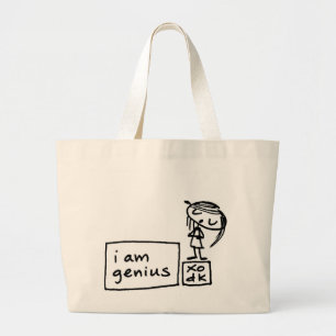Bolsa Tote Grande eu sou gênio