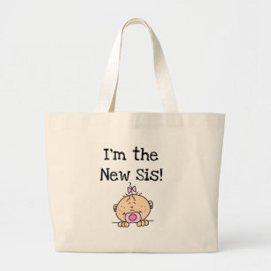 Bolsa Tote Grande Eu sou o camiseta novo e presentes do Sis