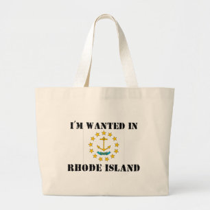 Bolsa Tote Grande Eu sou querido em Rhode - ilha