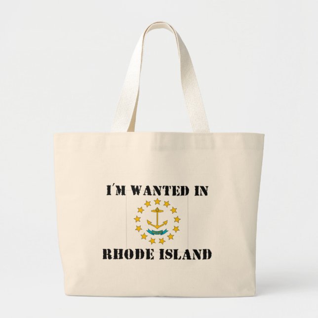 Bolsa Tote Grande Eu sou querido em Rhode - ilha (Frente)