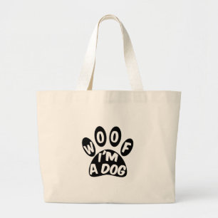Bolsa Tote Grande Eu sou um cachorro