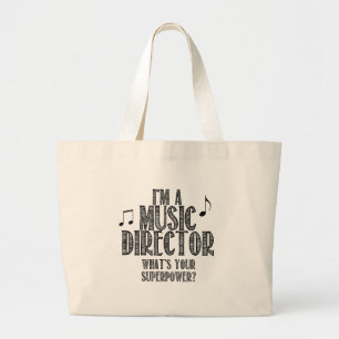 Bolsa Tote Grande Eu sou um director musical, o que é sua