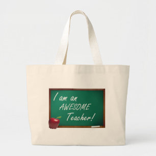 Bolsa Tote Grande eu sou um professor impressionante