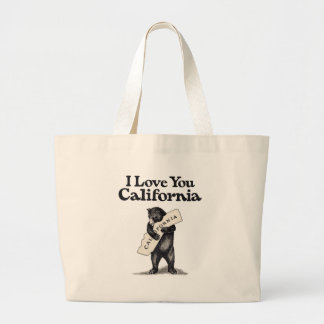 Bolsa Tote Grande Eu te amo abraço de urso de Califórnia