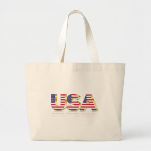 Bolsa Tote Grande EUA - Estados Unidos da América - Bandeira - Patr