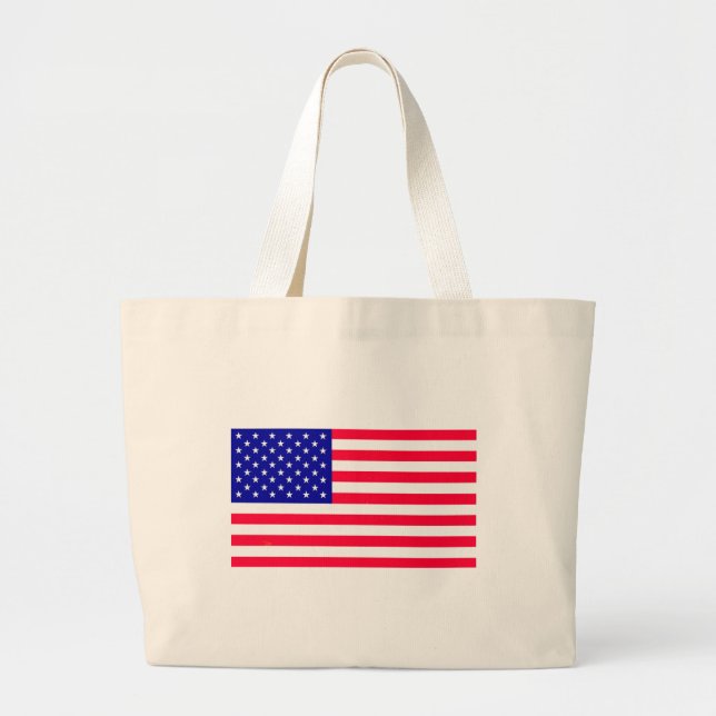 Bolsa Tote Grande EUA - EUA - Bandeira Grande Tote Bag (Frente)