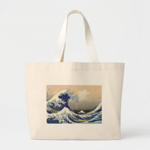 Bolsa Tote Grande Excelente Wave Kanagawa - Pintura Japonesa