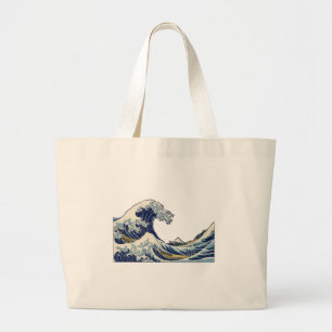Bolsa Tote Grande Excelente Wave Kanagawa - Pintura Japonesa