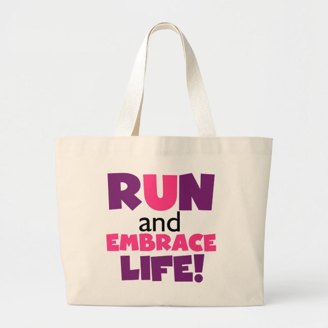 Bolsa Tote Grande Executar Embrace Life Pink (Frente)