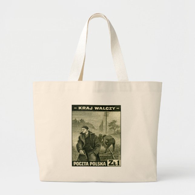 Bolsa Tote Grande Exército Home polonês de WWII (Frente)