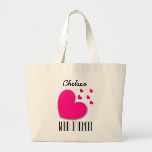 Bolsa Tote Grande Explosão cardíaca de nome personalizado de MADRI