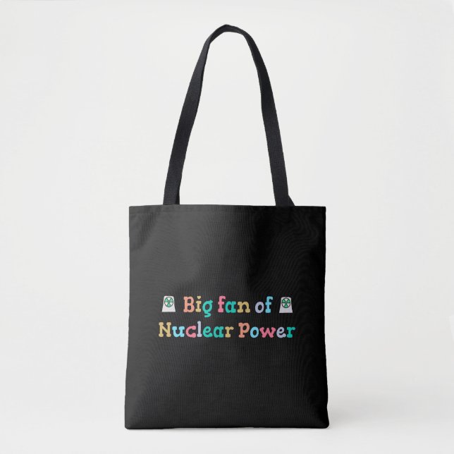 Bolsa Tote Grande fã da energia nuclear (Frente)