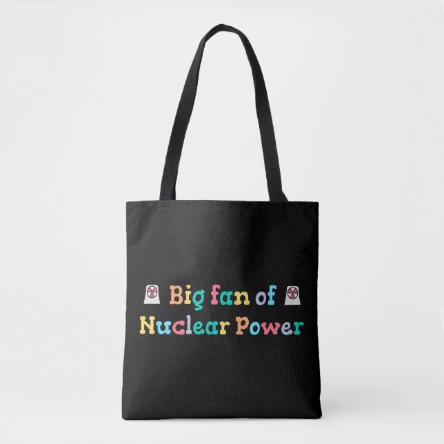 Bolsa Tote Grande fã da energia nuclear (Frente)