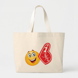 Bolsa Tote Grande fã de esportes emoji
