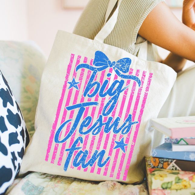Bolsa Tote Grande Fã de Jesus (Big Jesus Fan Tote Bag)