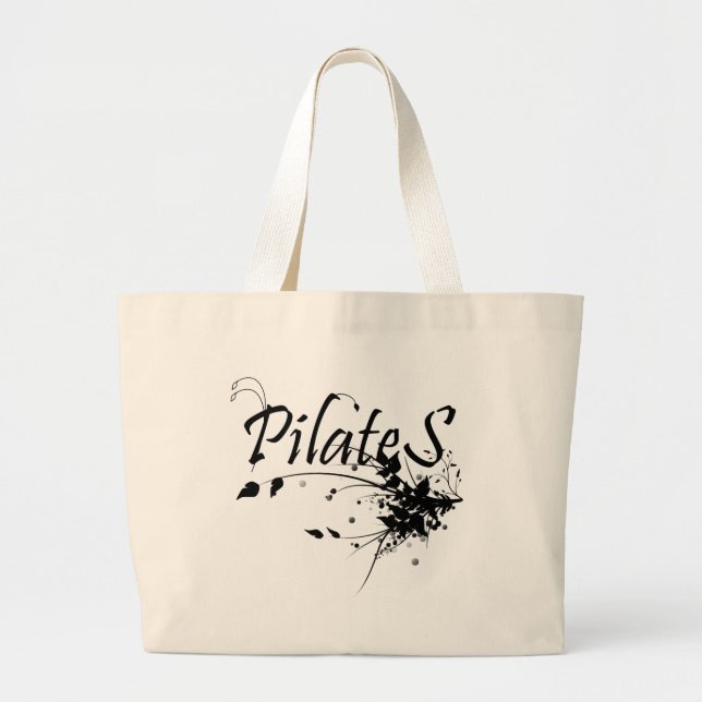 Bolsa Tote Grande Fã do método de Pilates! Arte de Pilates (Frente)