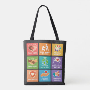 Bolsa Tote Grande fã dos direitos humanos