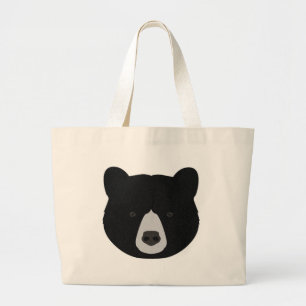 Bolsa Tote Grande Face do Urso Negro