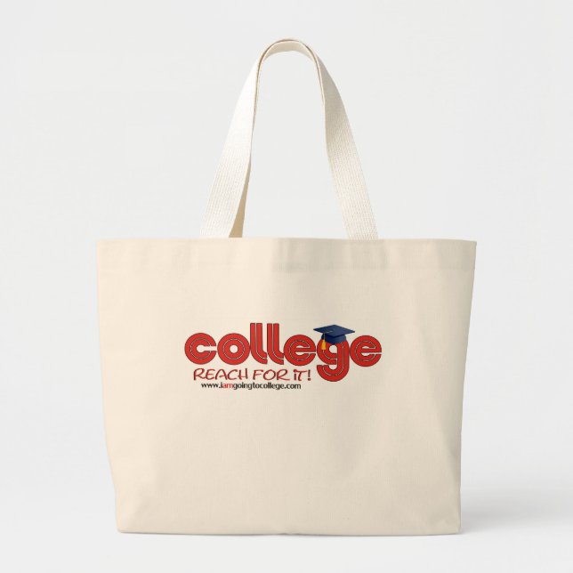 Bolsa Tote Grande Faculdade: Alcance para ele (Frente)