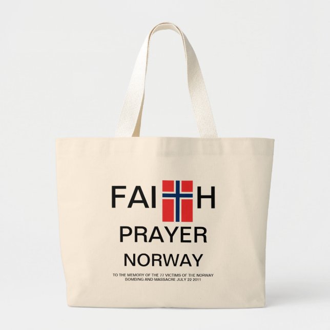 BOLSA TOTE GRANDE FAITH ORAR NORUEGA (Frente)