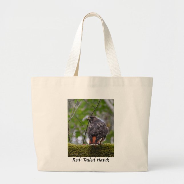 Bolsa Tote Grande Falcão-de-cauda-vermelha (Frente)