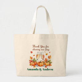 Bolsa Tote Grande Fall Personalized Guest Favor Bridal celebration 