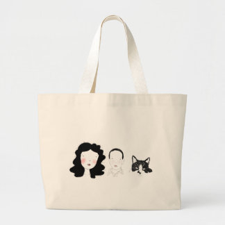 Bolsa Tote Grande Família - design de caráter mínimo - saco de toque