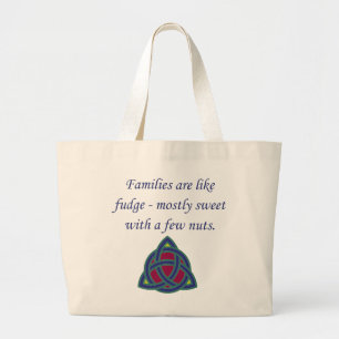 Bolsa Tote Grande Famílias São Como Fudge - Citação Familiar