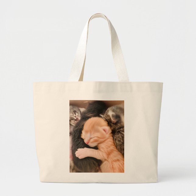 Bolsa Tote Grande Family Is Everything, Kitten Tote Bag (Frente)