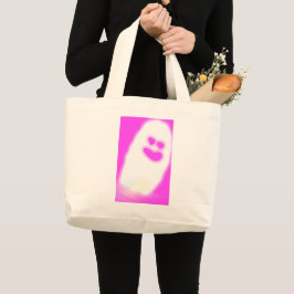 Bolsa Tote Grande Fantasma fofo de Pinkoew