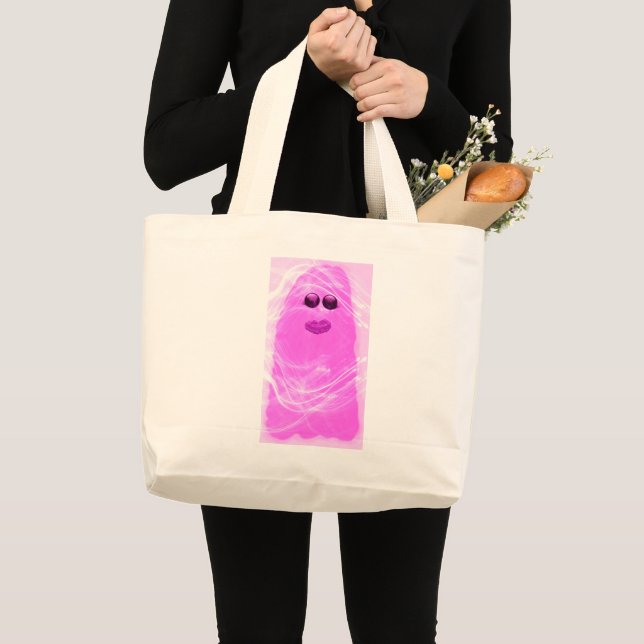 Bolsa Tote Grande Fantasma spooktacular de Pinkoew (Frente (produto))