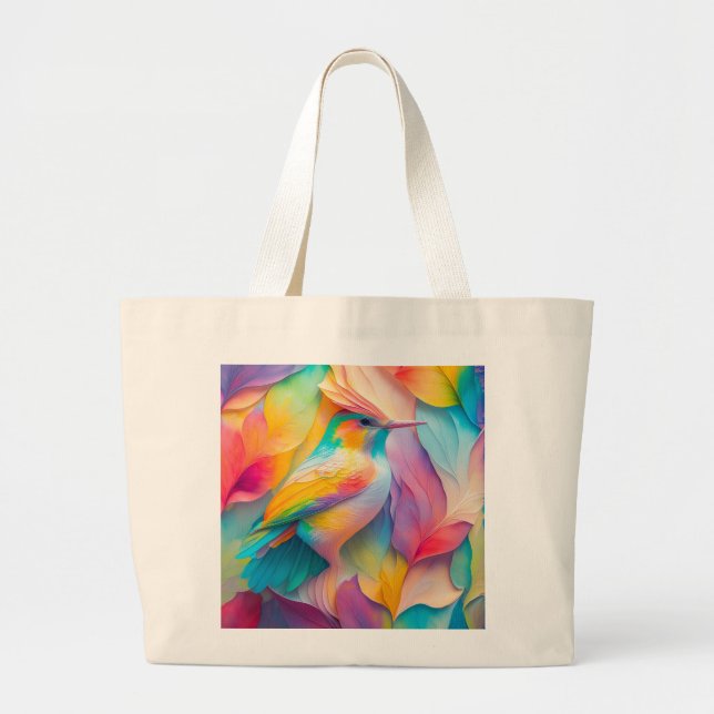 Bolsa Tote Grande Fantasy Birds Silk Bird (Frente)