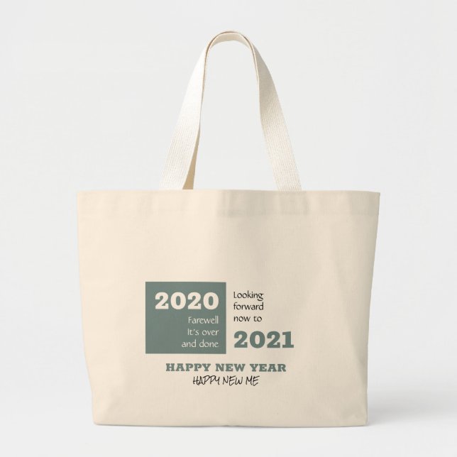 Bolsa Tote Grande FAREWELL 2020 | Perspectivas para 2021 | Ano Novo (Frente)
