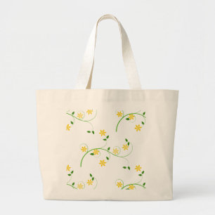 Bolsa Tote Grande Farinhas e flores