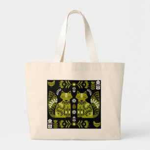Bolsa Tote Grande Farmhouse Cottage Folx Art Fox And Chicken