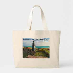 Bolsa Tote Grande Farol chave do jardim, Tortugas seco Florida