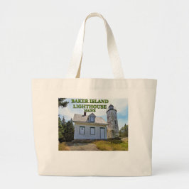 Bolsa Tote Grande Farol da Ilha Baker, Maine