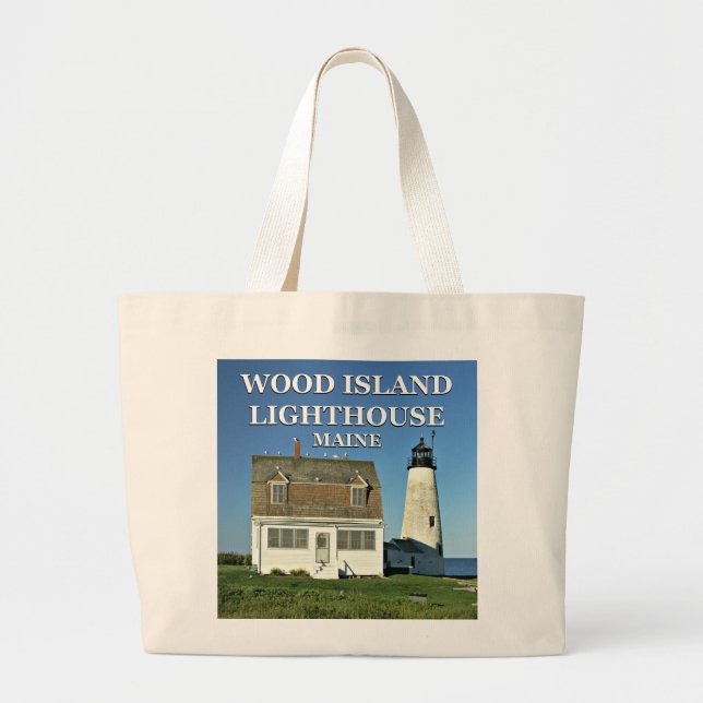 Bolsa Tote Grande Farol da Ilha da Madeira, Maine Jumbo Tote Bag (Frente)
