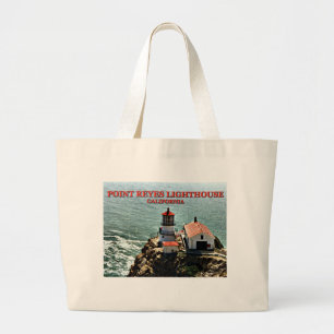 Bolsa Tote Grande Farol de Reyes do ponto, Califórnia
